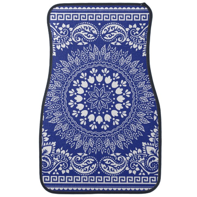 Blue Bandana-1 Set of Car Mats (Front)