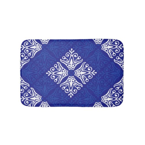 Blue Bandana Design Bathroom Mat