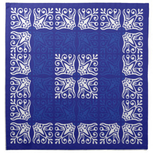 Blue Bandana Design Cloth Napkin