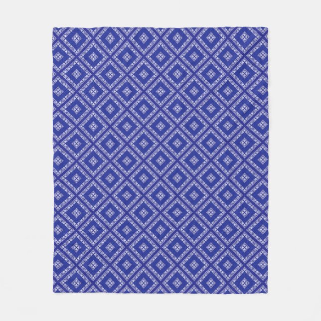Blue Bandana Design Fleece Blanket (Front)