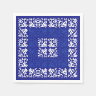 Blue Bandana Design Napkins