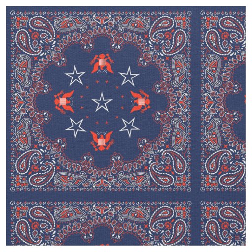 Blue Bandana Fabric
