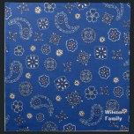 Blue Bandana Napkins<br><div class="desc">Great to use at your kitchen table or on a picnic. It has a blue, black, and white bandana pattern on it. You customize the text on it.</div>