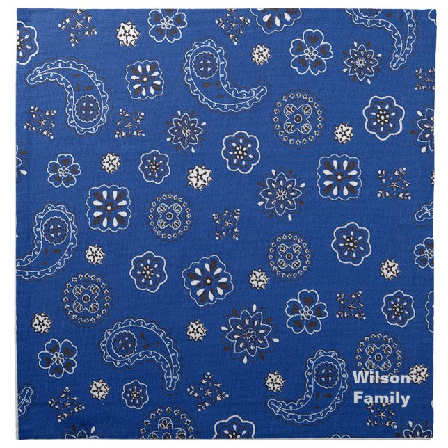 Blue Bandana Napkins (Front)
