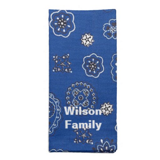 Blue Bandana Napkins Zazzle