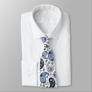 Blue Bandana Paisley Country Western Square Dance Neck Tie by VillageDesign at Zazzle