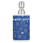 Blue Bandana Pattern Bathroom Set (Front)