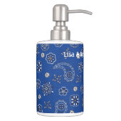 Blue Bandana Pattern Bathroom Set (Right)