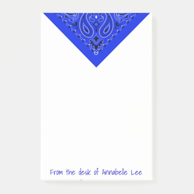 Blue Bandana Post-it Notes (Front)