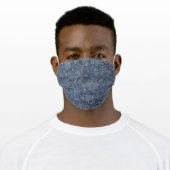 Blue Bandana Print Adult Cloth Face Mask (Worn)