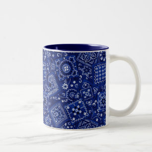 Blue Bandana Two-Tone Coffee Mug