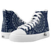 blue bandana Zipz High Top Shoes (Pair)