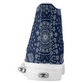 blue bandana Zipz High Top Shoes (Left Shoe Back)