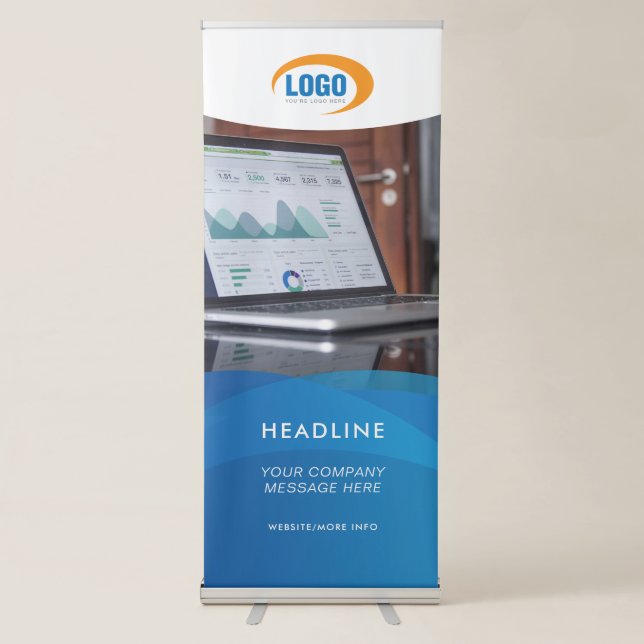 Blue Banner With Logo (Front)