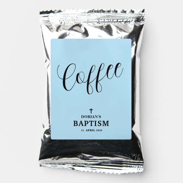 Blue Baptism Favor Drink Mix (Front)