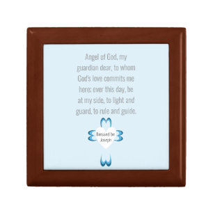 Blue Baptism Keepsake Gift Box for Boys