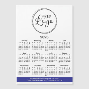 Blue Bar Black Logo 2025 Magnetic Calendar
