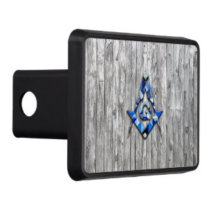 Blue Barn Quilt Square Compass Hitch Cover