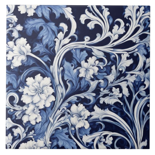 blue baroque tile (Front)