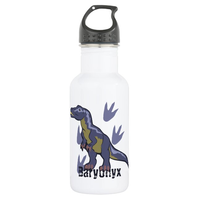 Blue Baryonyx Stainless Steel Water Bottle (Front)