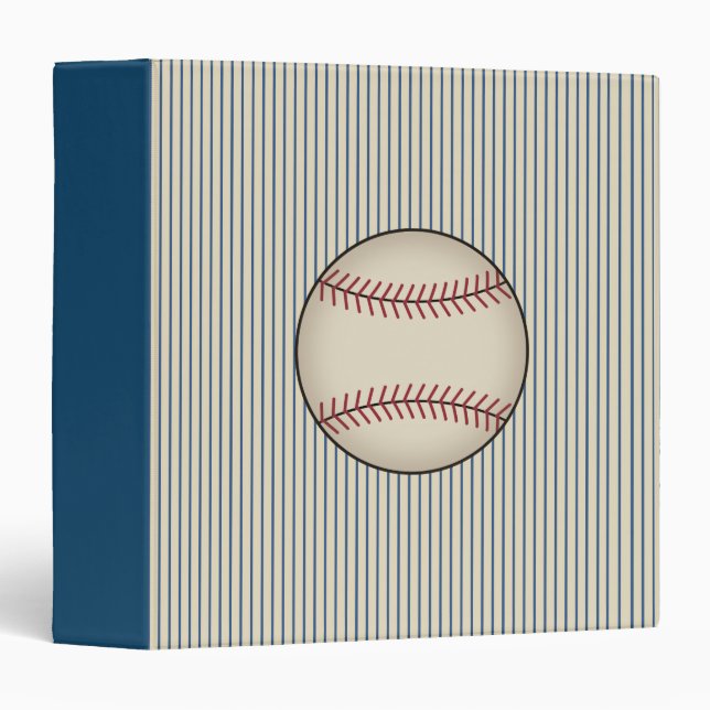 Blue Baseball Card Organizer Sports Binder Gift (Front/Spine)