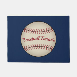 Blue Baseball Doormat 