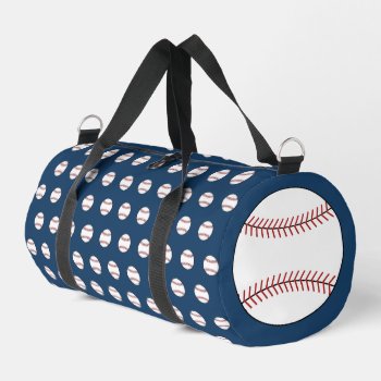 Blue Baseball Duffel Bag by suncookiez at Zazzle
