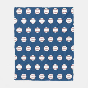 Blue Baseball Fleece Blanket
