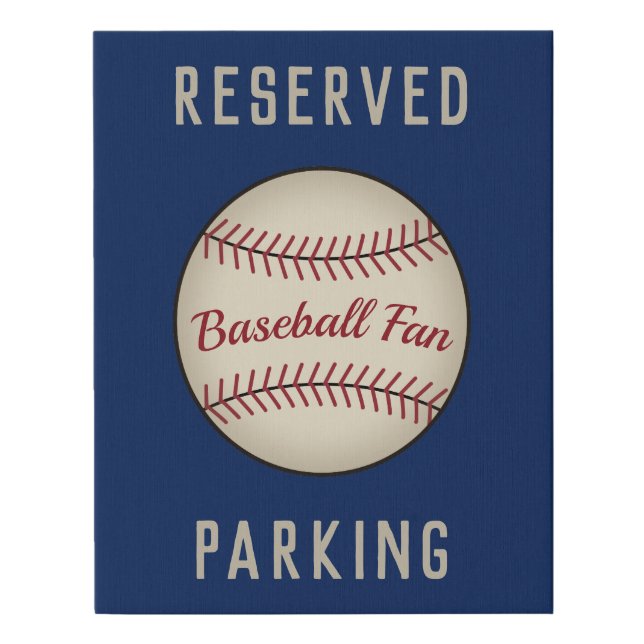 Blue Baseball Garage Sign Art (Front)