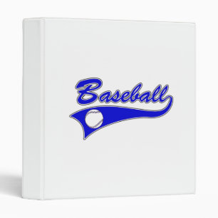 Blue Baseball Logo 3 Ring Binder