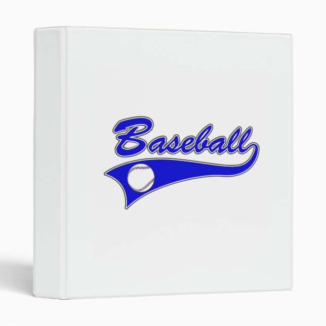 Blue Baseball Logo 3 Ring Binder (Front/Spine)