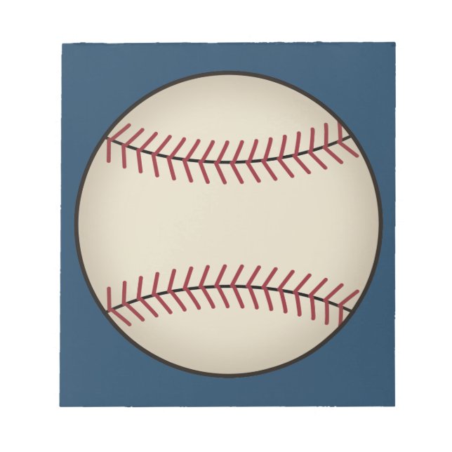 Blue Baseball Sports Notepad Gift (Front)