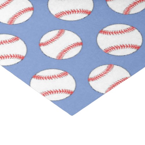 Blue baseball sports pattern tissue paper