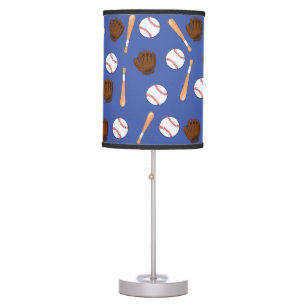 Blue Baseball Sports Theme Table Lamp
