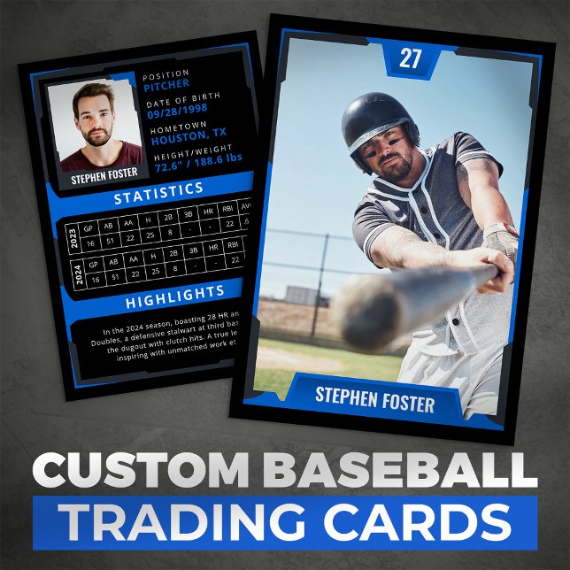 Blue Baseball Trading Card - Player Profile (Creator Uploaded)