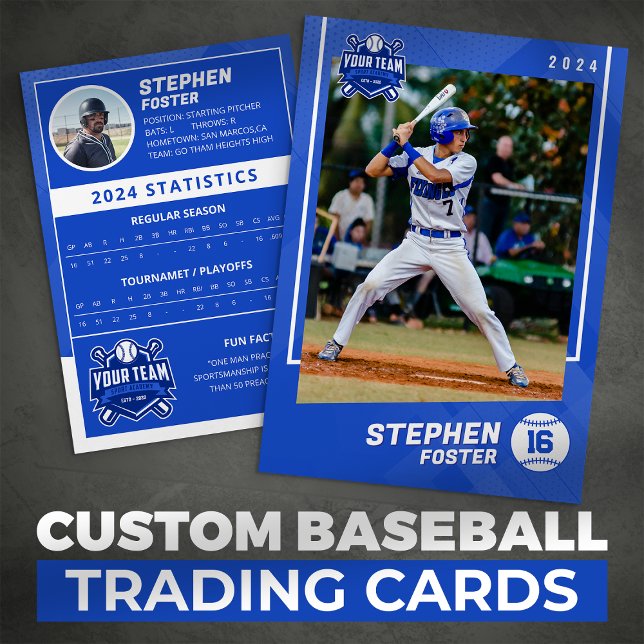Blue Baseball Trading Card Pro Baseball Player (Creator Uploaded)