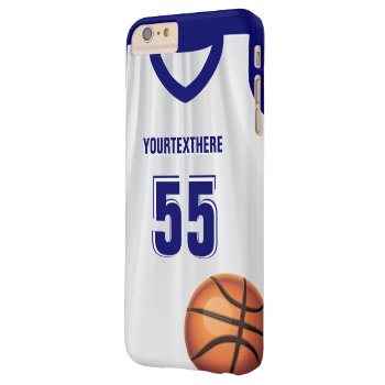Blue Basket Ball Dress Name Number Barely There Iphone 6 Plus Case by zlatkocro at Zazzle