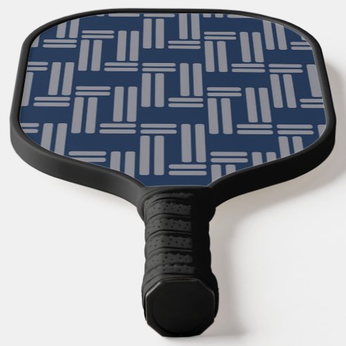 Blue Basket Weave Pattern Japanese Style Pickleball Paddle