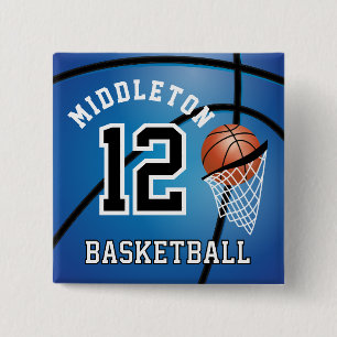 Blue Basketball 🏀 and Hoop DIY Text Button