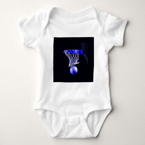 Blue Basketball Baby Bodysuit