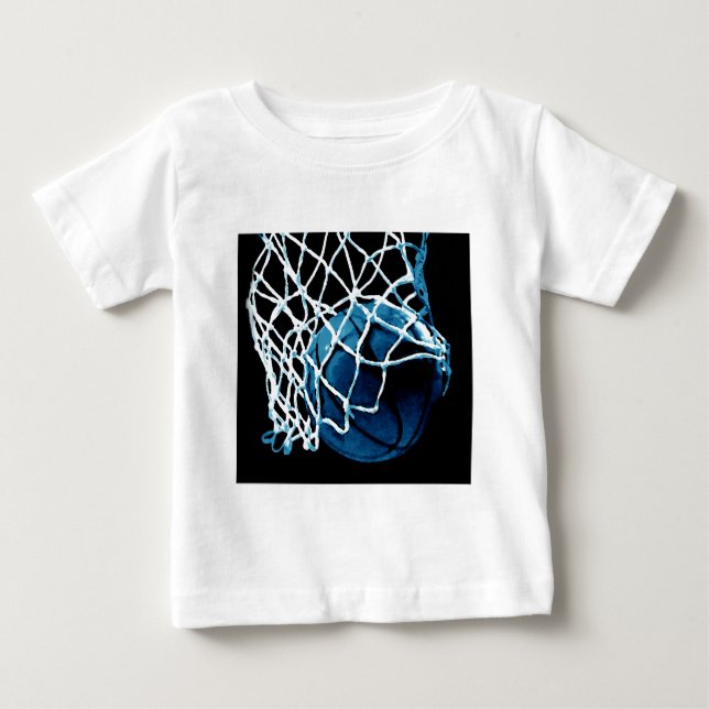 Blue Basketball Baby T-Shirt (Front)