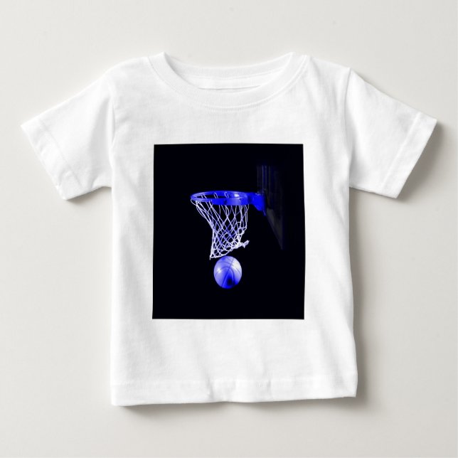 Blue Basketball Baby T-Shirt (Front)