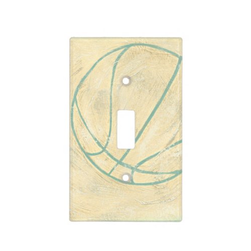 Blue Basketball by Chariklia Zarris Light Switch Cover