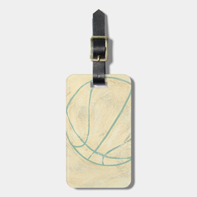 Blue Basketball by Chariklia Zarris Luggage Tag (Front Vertical)