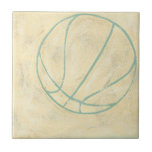 Blue Basketball by Chariklia Zarris Tile