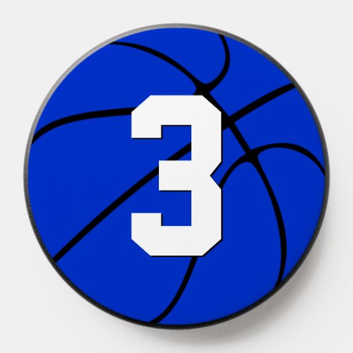 Blue Basketball Custom Player Number Personalized PopSocket