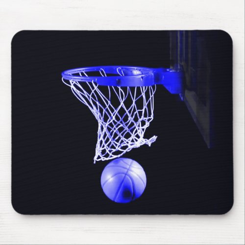 Blue Basketball Mouse Pad