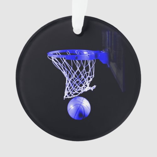 Blue Basketball Ornament