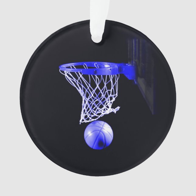 Blue Basketball Ornament (Front)