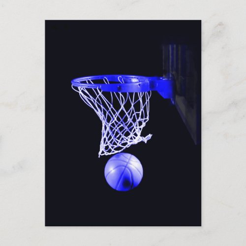 Blue Basketball Postcard